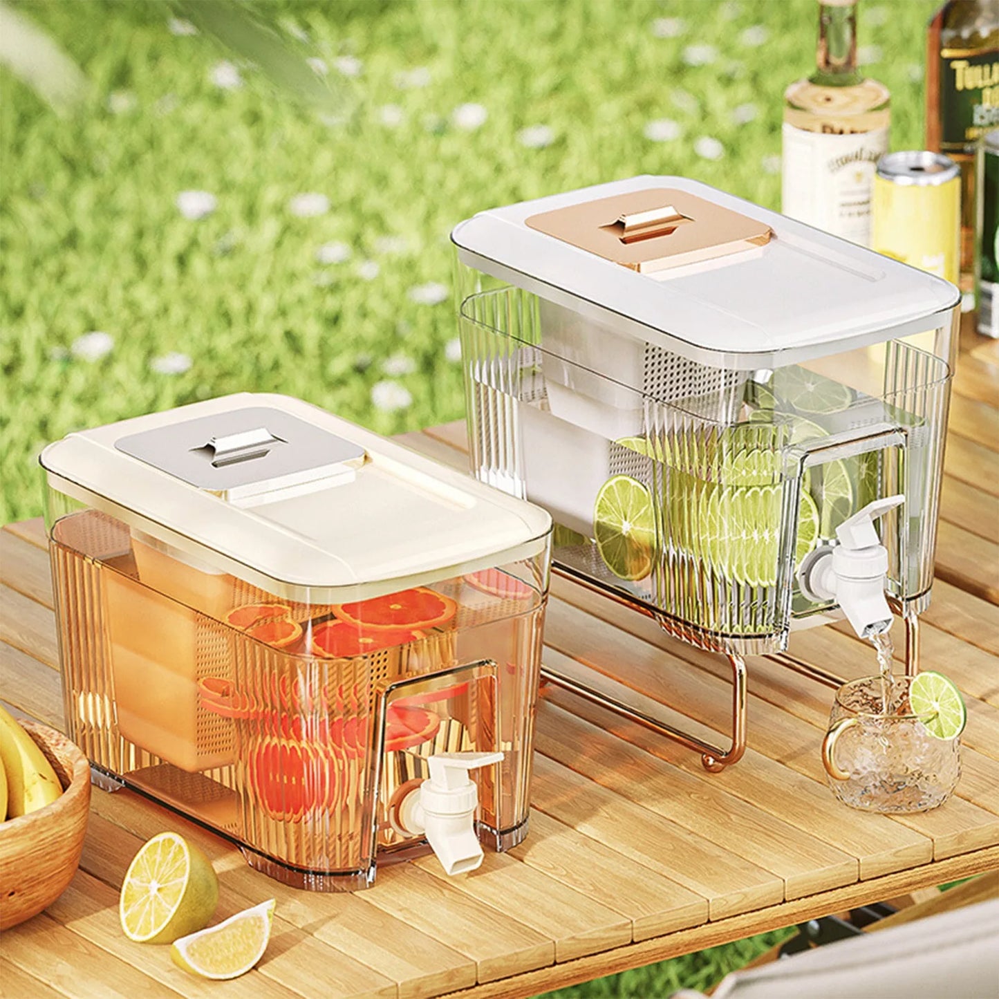 6l Large Capacity Cold Kettle With Faucet In Refrigerator Iced Beverage Dispenser Cold Water Pitcher For Summer Drinkware