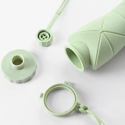 1 Folding Water Cup, Outdoor Travel Sports Silicone Water Cup, High Temperature Resistant and Stretchable Folding Cup