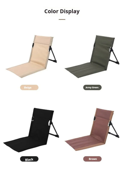1pc Foldable Camping Chair Outdoor Garden Park Single Lazy Chair Backrest Cushion Picnic Camping Folding Back Chair Beach Chairs