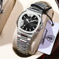 POEDAGAR Fashion Square Watches For Woman Waterproof Luminous Date Ladies Watch Stainless Steel Luxury Quartz Women's Wristwatch