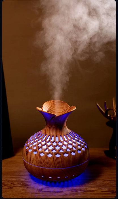Wood Grain Humidifier 300ml USB Aroma Diffuser Atomizer USB Household Humidifier Hydrating Instrument Desktop Humidifier