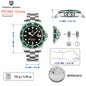 PAGANI DESIGN Men Watches Automatic Watch Mechanical Watch Sapphire Glass Stainless Steel Luminous Date Reloj Hombre Luxury Wris