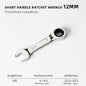 1Set 6mm-19mm Reversible Combination Stubby Single Wrench Stubby Combination 72 Tooth Ratchet Socket Spanner Nut Repair Tools
