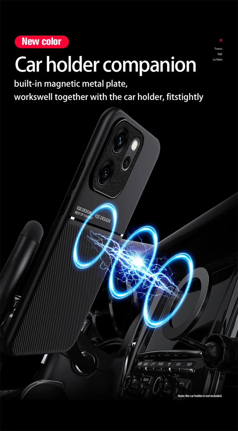 Oppo Reno 14F 5G Case Luxury Soft Leather Phone Cases for Reno14 F Reno14F 5G CPH2743 6.57“ ”Car Magnetic Holder Back Cover