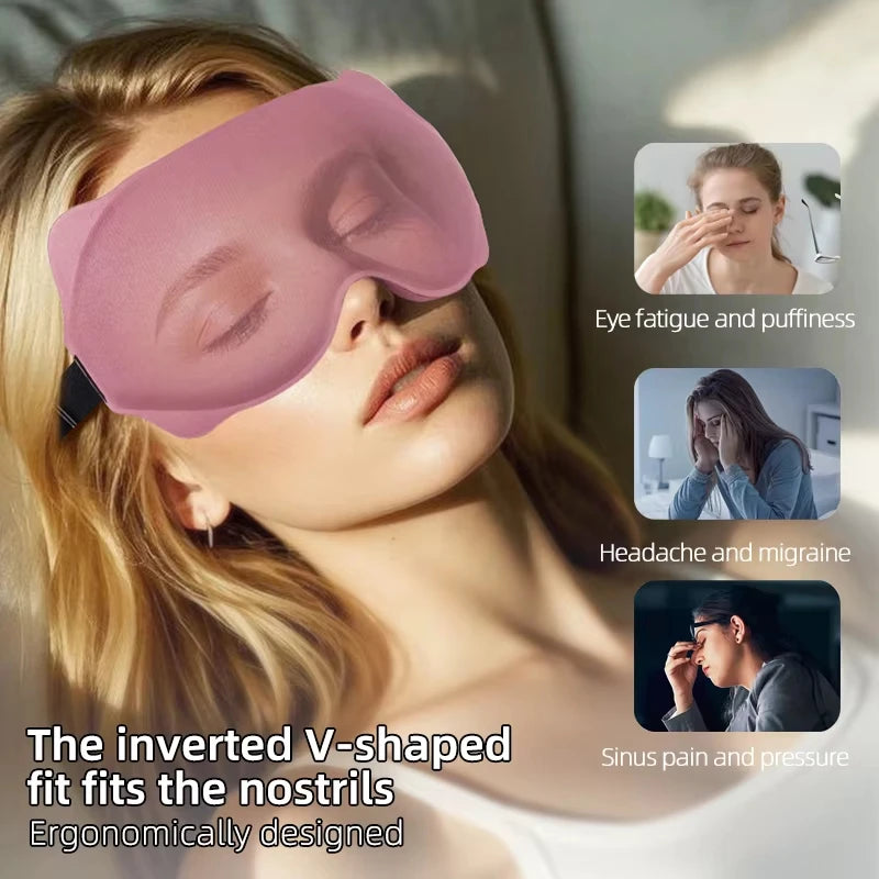 3D Sleeping Mask Block Out Light Soft Padded Sleep Mask For Eyes Slaapmasker Eye Shade Blindfold Sleeping Aid Face Mask Eyepatch