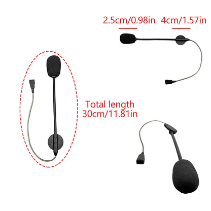 Motorcycle Helmet Bluetooth Intercom Microphone 3.5mm Speaker for Cardo Freecom Spirit Soft Wire Hard Wire Compatible