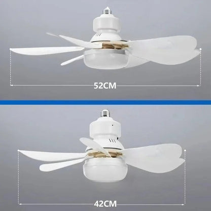 LED 30W Ceiling Fan Light E27 with Remote Control for Dimming Suitable for Living Room Study Household Use 85-265V