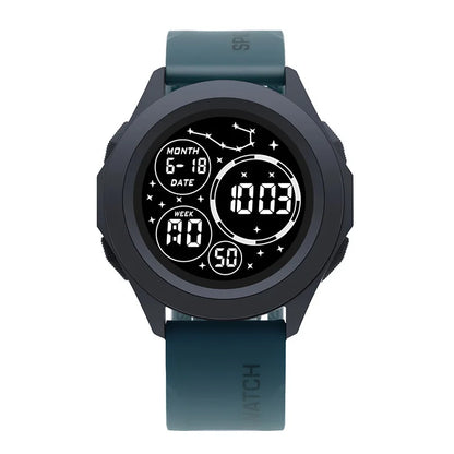 YIKAZE Men Sport LED Watches Top Brand Men Digital Clock Multi-Functional Rubber Man Fitnes Athlete Timekeeping Electronic Watch
