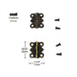 12pcs Mini Butterfly Shape Jewelry Chest Gift Wine Wooden Box Case Furniture Dollhouse Door Hinge with Screw 17x20 20x25 25x30mm