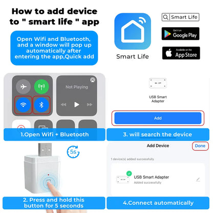 Tuya Smart WiFi/Zigbee Micro 1 2 3 USB Adaptor Switch 5V Mini USB Power Adaptor Smart Life Control Via Alexa Google Yandex alice