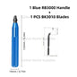 Deburring Tool RB3000 with 1 or 11 High Speed Steel Swivel Blades BS1010 BS1018 BK3010 BS3010 360 Degree Rotary Head Burr Remove