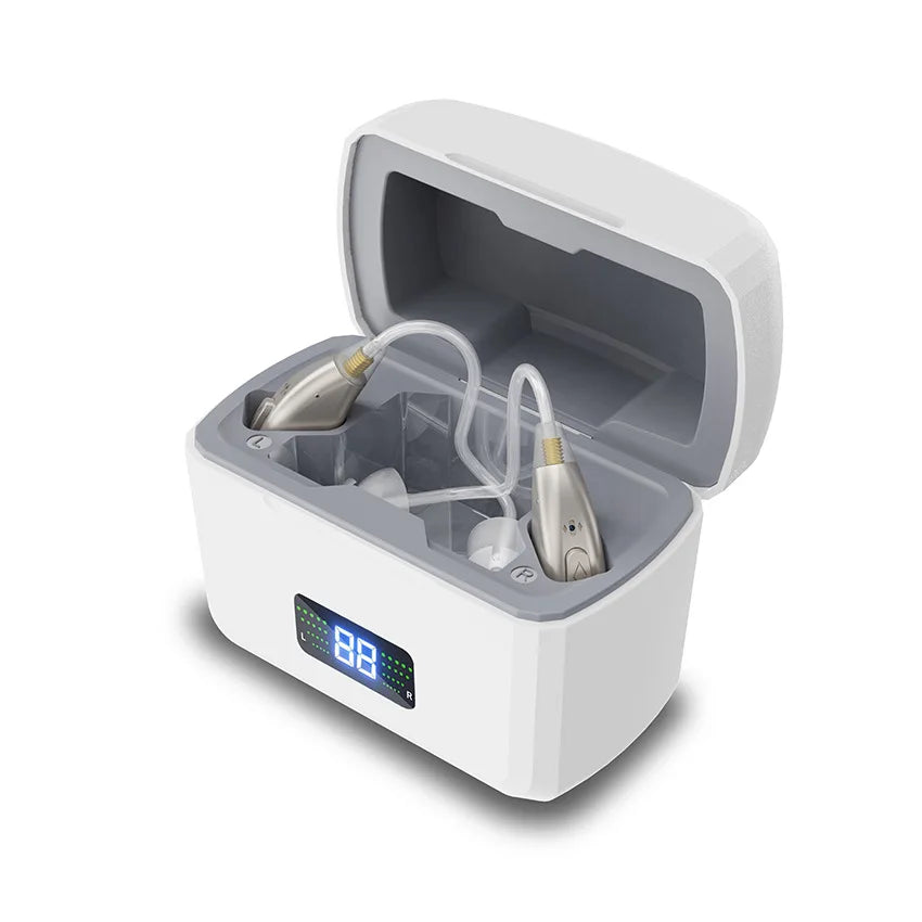 Digital 16-Channel Rechargeable hearing aids Multi-Mode BTE Hearing Aid High Performance Concealed In-Ear for Seniors