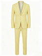Men Summer Striped Seersucker 2 Piece Suit Wrinkle Free Light Blazer Trousers All Match Gentleman Daily Outfit