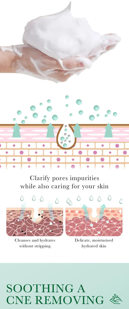 BIOAOUA Salicylic Acid Facial Cleanser Acne Treatment Moisturizing Oil Control Skincare Face Wash Foam Face Cleanser Skin Care