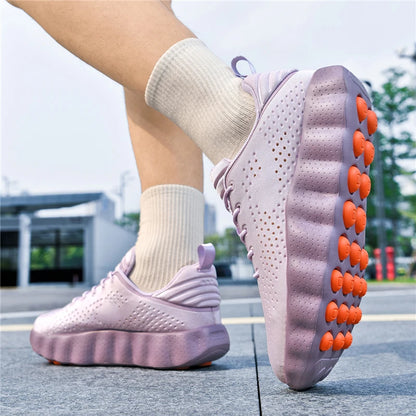 ClaWave Men Women Running Shoes Massage Particles Supercritical Cushioning Breathable Knit Sports Sneakers Non-slip Walking Shoe