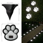 Outdoor  Paw Print Lights LED Solar Light Waterproof Dog Cat Animal Paw Print Light Path Lawn Lamp for Garden Patio Lawn Camping