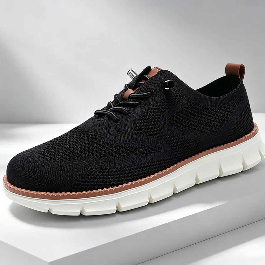 Vanmie Men Casual Sneakers Shoes Breathable Summer Knitted Mesh Sock Sneakers Fashion Simple Lace-up Lightweight  Sneakers