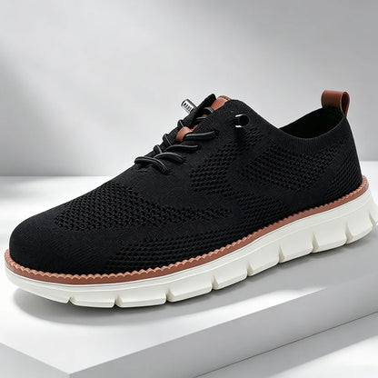 Vanmie Men Casual Sneakers Shoes Breathable Summer Knitted Mesh Sock Sneakers Fashion Simple Lace-up Lightweight  Sneakers