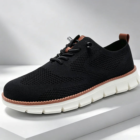 Vanmie Men Casual Sneakers Shoes Breathable Summer Knitted Mesh Sock Sneakers Fashion Simple Lace-up Lightweight  Sneakers