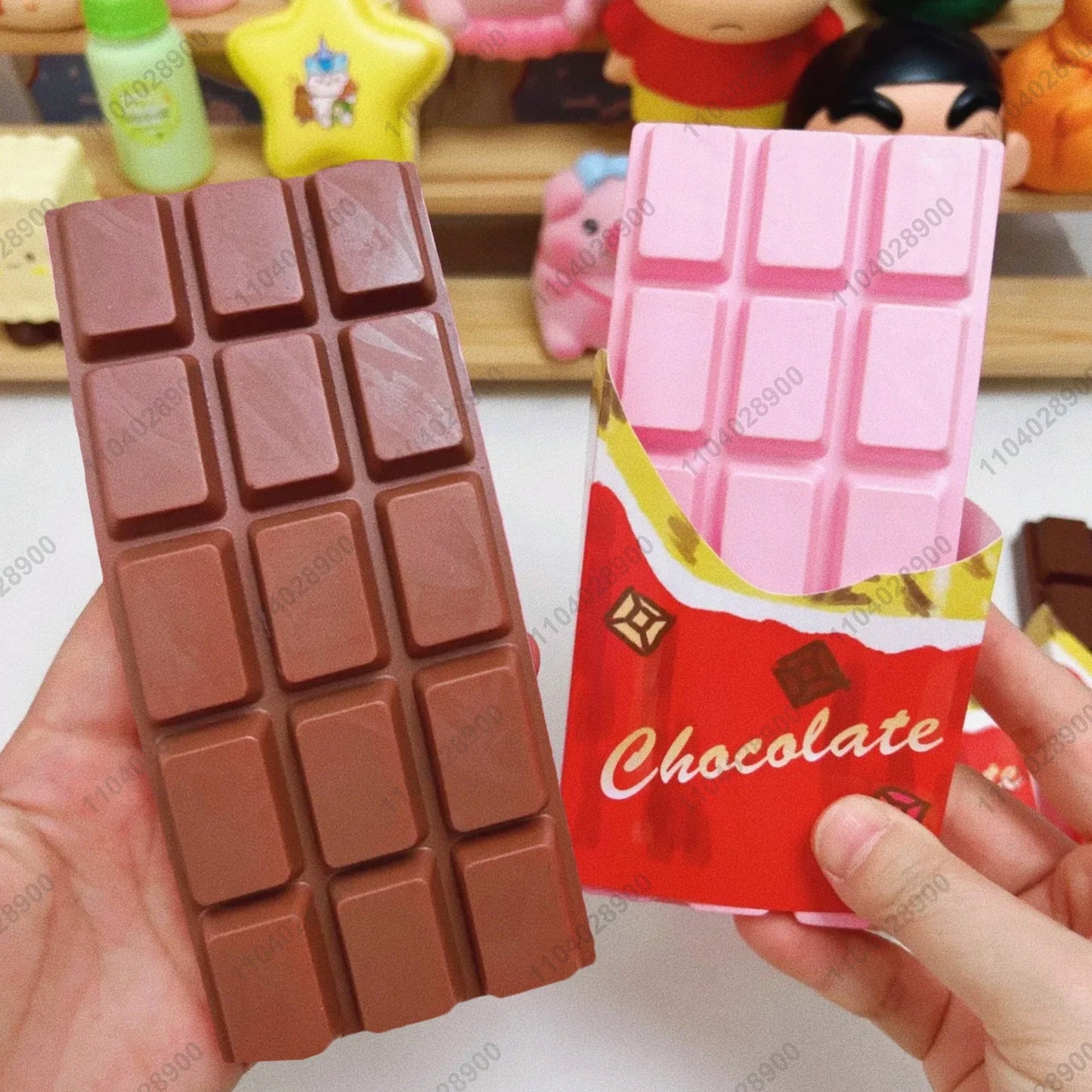 Chocolate Bar Squishy Slow Rising White Chocolate Bar Slow Rebound Squeeze Toy Food Stress Release Hand Relax Gift