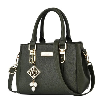 Trendy Leather Handbags Women Girls Shoulder Bag Large Capacity Open Pocket Messenger Bag High Quality Shopping Bag