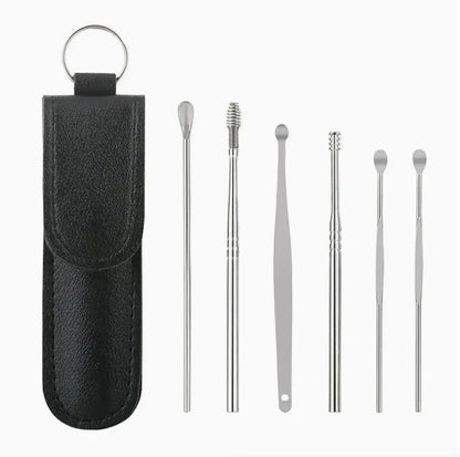 Ear Pick Six-piece Set Ear Cleaning Ear Picking Earpick Convenient Portable Ear Pick Household for Adults