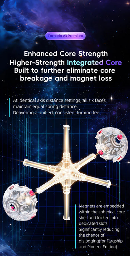 [JudyCube] QiYi X-Man Tornado V3M Premium Pioneer UV Magnetic Magic Speed Cube Qiyi SaoCube Tornado V3 M Flagship Puzzle Toy