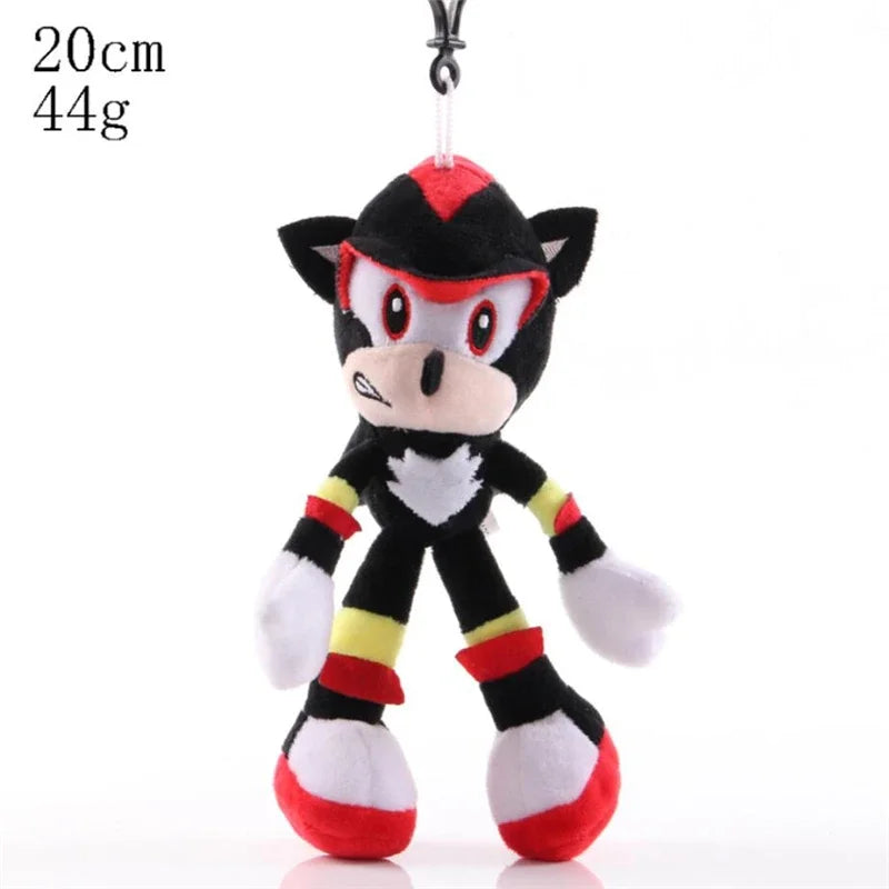 New Super Sonic Cartoon Plush Toy Shadow Amy Knuckle Tail Plush Keychain Toy Hedgehog Anime Soft Padded Doll Kids Fun Fan Gifts