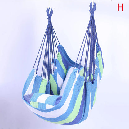 Outdoor Thicken Canvas Hammock Home Garden Leisure 1 Person Swing Chair Camping Hunt Rest Stripe Hanging Bed Chair