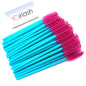 50 Pcs Shiny Crystal Eyelash Applicator Disposable Diamond Handle Nylon Two Colors Mascara Wands Spoolies Pink Brushes