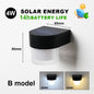 LUCKYLED Solar Outdoor Wall Light Waterproof LED Facade Wall Lamp 4W Wireless Street Porch Garden Lighting