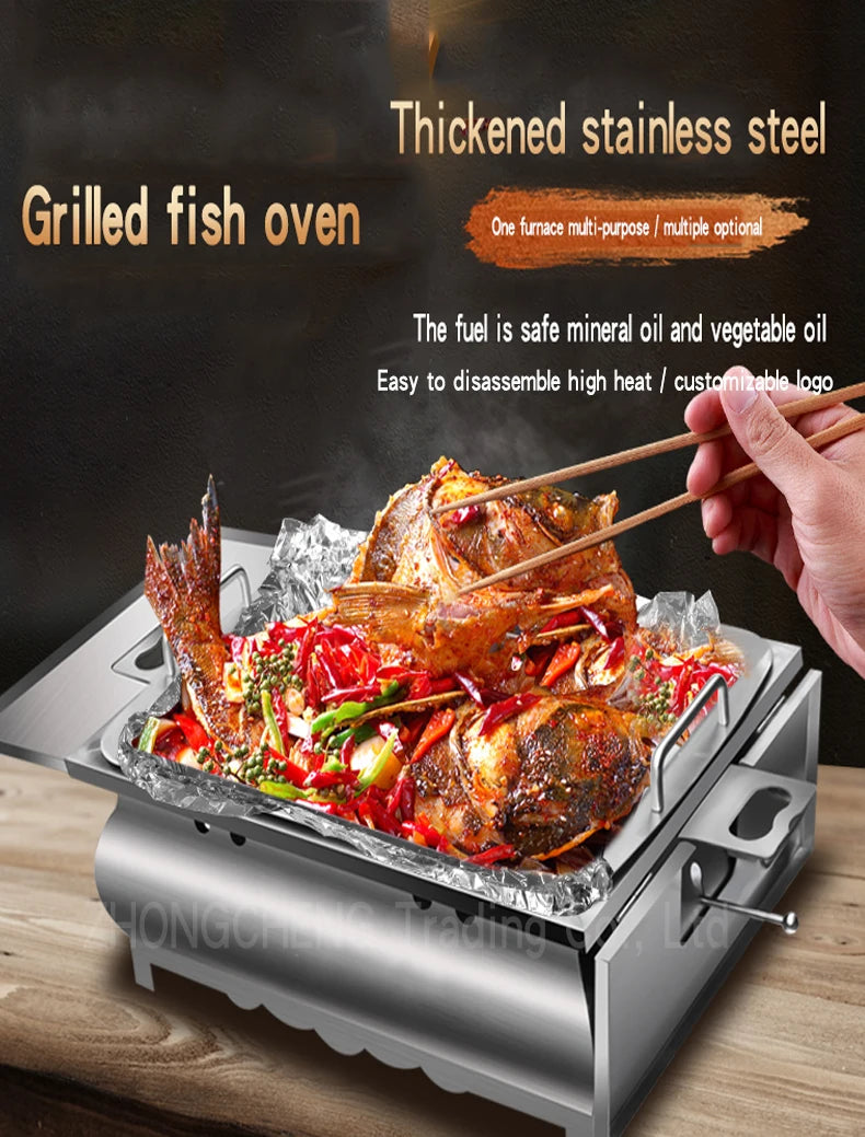 New Fish oven commercial and household thickened stainless steel paper wrapped fish pan