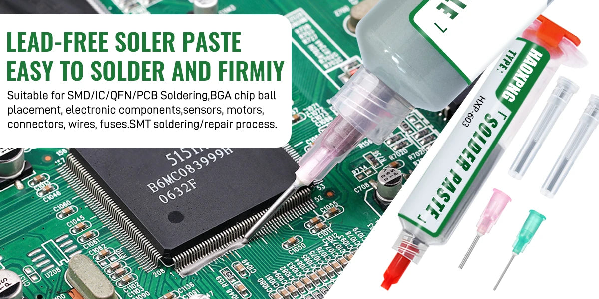 Sn99Ag0.3Cu0.7 Solder paste, flux, lead-free solder paste free cleaning is widely used in all kinds of soldering