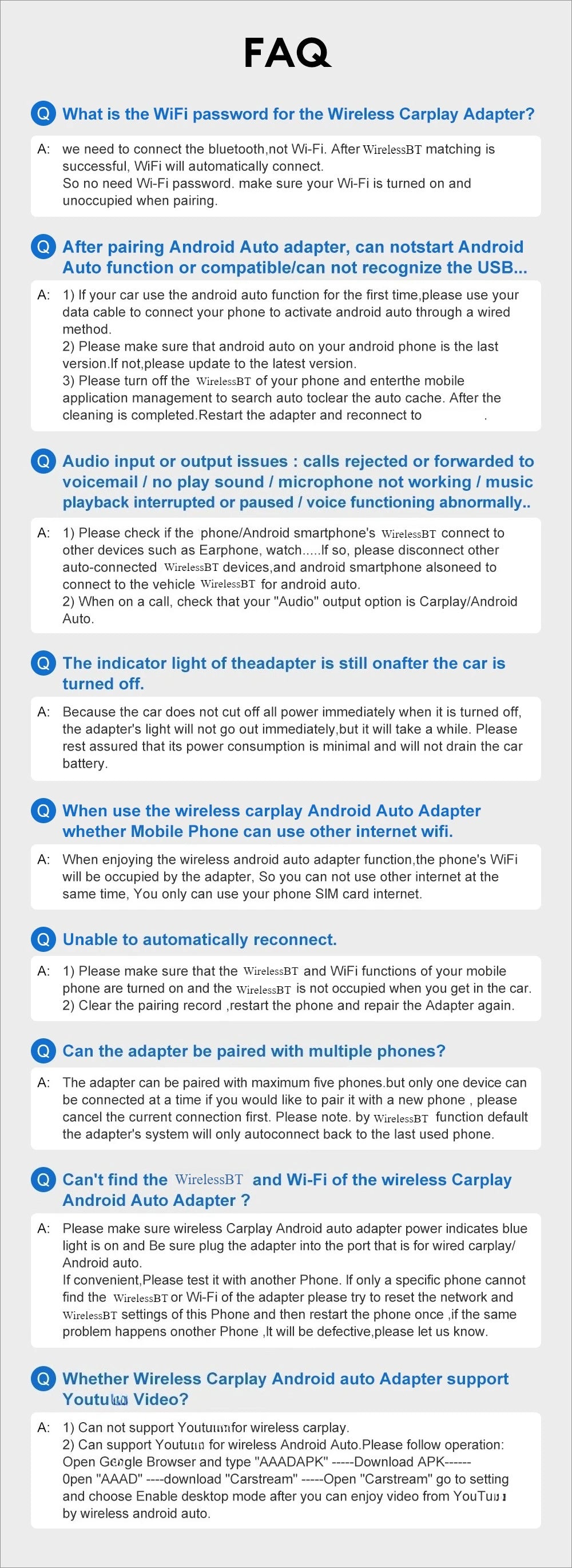 FLIXIVI 2 in 1 Wireless Carplay Android Auto Adapter AI Smart Car Systems for OEM Car Stereo Plug and Play Wired To Wireless