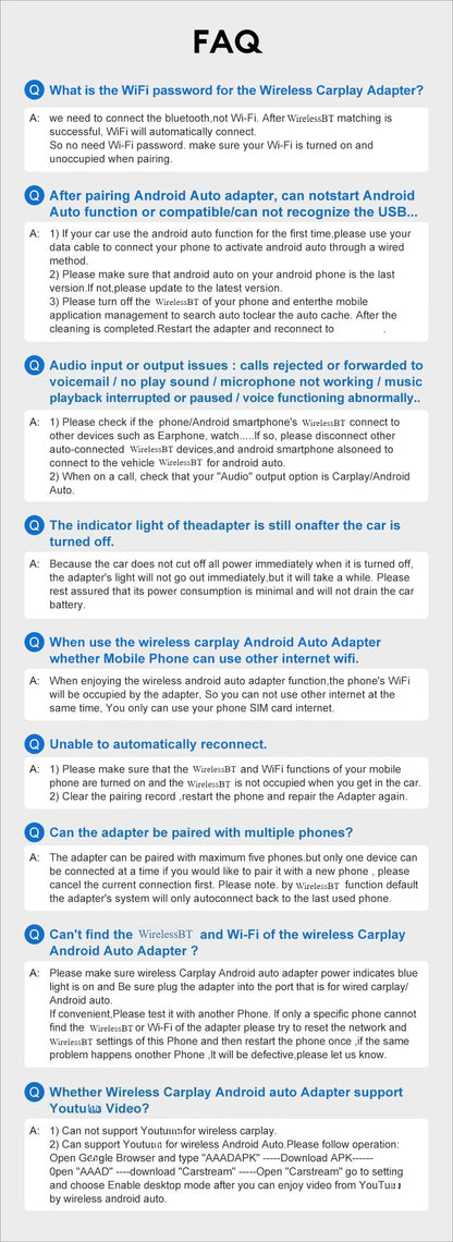 FLIXIVI 2 in 1 Wireless Carplay Android Auto Adapter AI Smart Car Systems for OEM Car Stereo Plug and Play Wired To Wireless