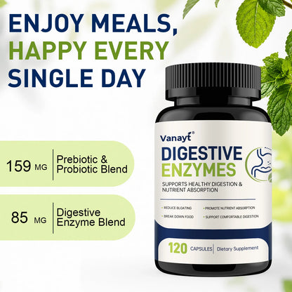 Digestive Enzymes for Bloating & Digestion - Fast-Acting 16 Enzyme Ingredients with Organic Prebiotics & Probiotics for Gut & Digestive Health