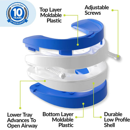 Adjustable Anti-Snoring Mouthpiece Nighttime Teeth Guard Sleeping Mouthguard for Bruxism Stop Snoring Device