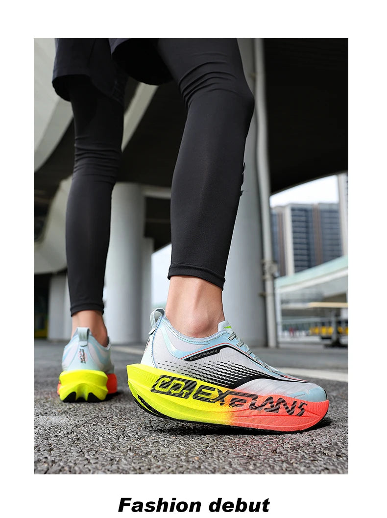 Men Running Shoes Carbon Board Marathon Speciality Sports Breathable Lightweight Women's Comfortable Athletic Sneakers