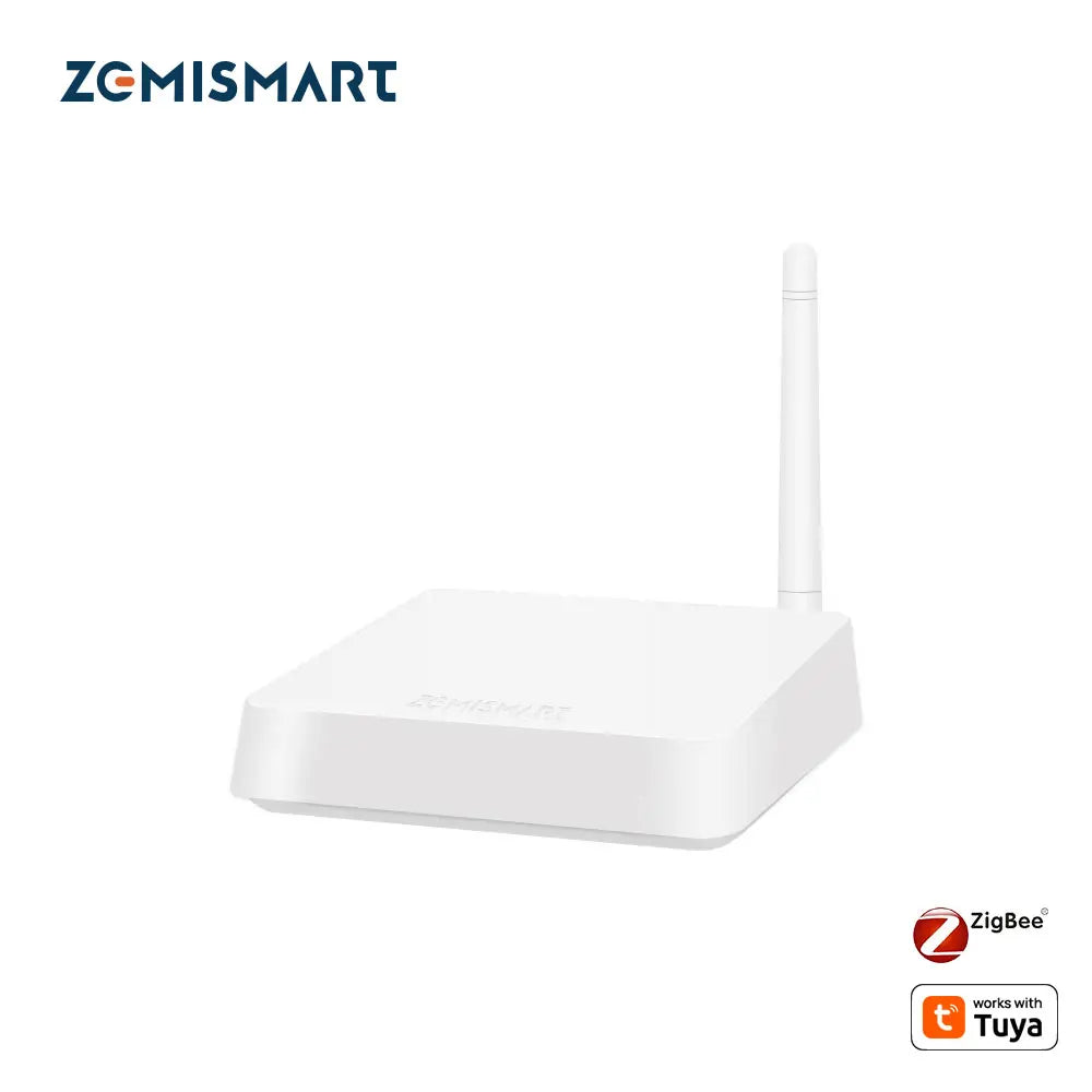 Zemismart Zigbee Gateway Hub Long Range Smart Home Bridge Wired with Network Cable Work with Tuya App Control Zigbee Devices