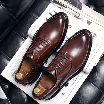 Men's Dress Shoes Classic Oxfords Leather Shoes For Men Social Brogues High Quality Casual Business Wedding Leather Shoes Man