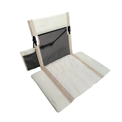 Outdoor Foldable Camping Chair Oxford Cloth Camping Floor Chair Garden Park Single Lazy Chair Backrest Cushion Picnic Back Chair