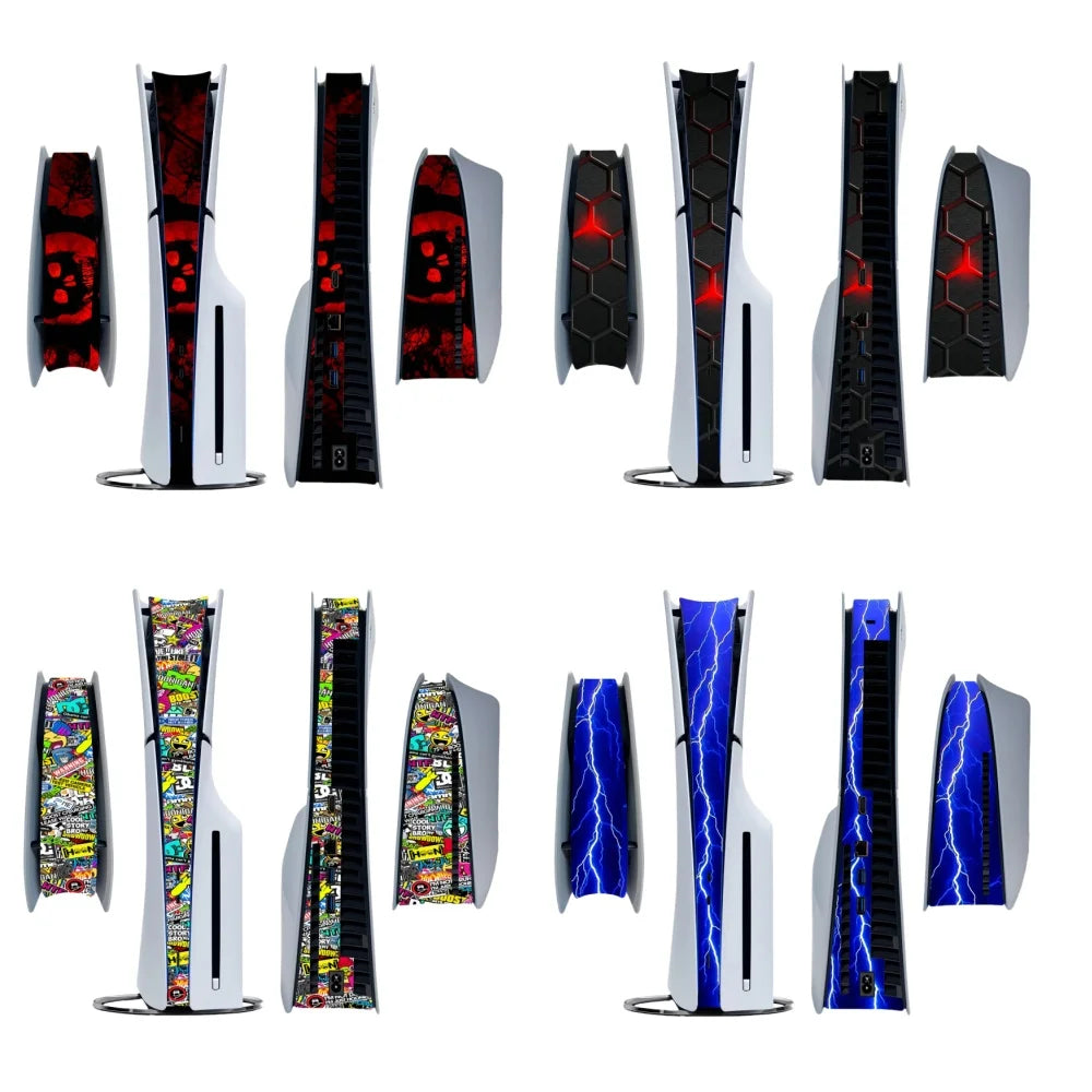 Decoration Strip Center Skin Sticker For PlayStation 5 Slim PS5 Slim Disc Version & Digital Version Console Middle Stickers Skin