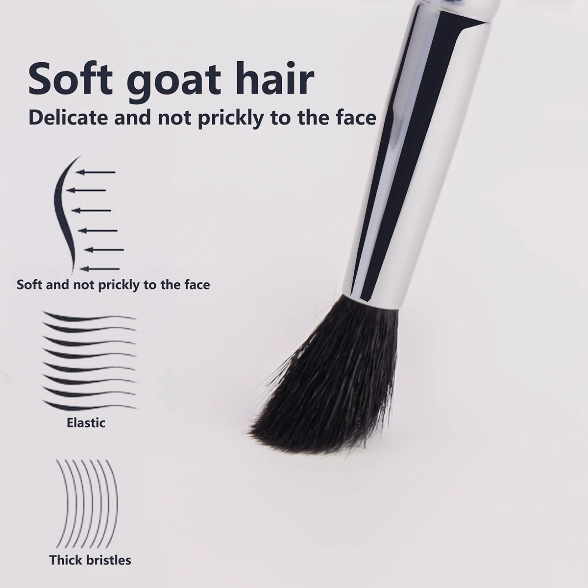 Makeup Eyeshadow Brushes Flat Eye Shadow Shader Crease Blending Brushes Goat Hair Eye Shadow Liquid Cream Powder Make Up Tool