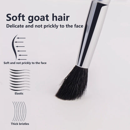 Makeup Eyeshadow Brushes Flat Eye Shadow Shader Crease Blending Brushes Goat Hair Eye Shadow Liquid Cream Powder Make Up Tool