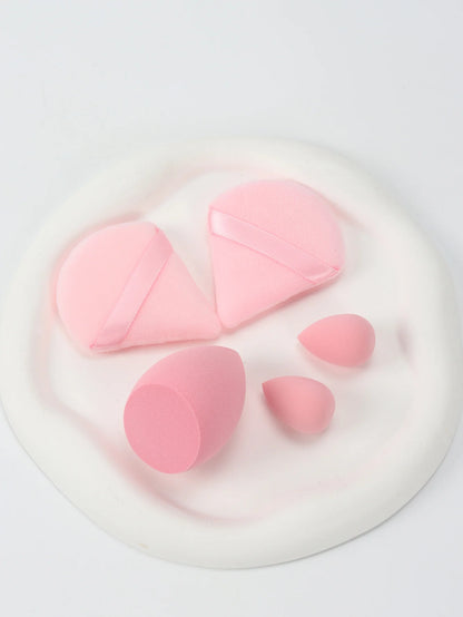 5Pcs Professional Makeup Sponge Set - Soft, Gentle, Multi-Purpose Tools for Perfect Foundation, Powder, and Blush Application