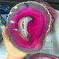 Natural Polished Agate Geode Slab Coaster Crystal Mineral Stone for Home Decor DIY Jewelry Pendant Healing Gift