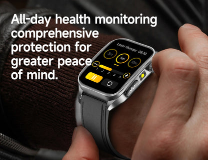 GUHUAVMI New Laser Therapy ECG+PPG Smart Watch Health Monitor Blood Lipids Uric Acid Heart Rate Tracking Monitoring Smartwatches