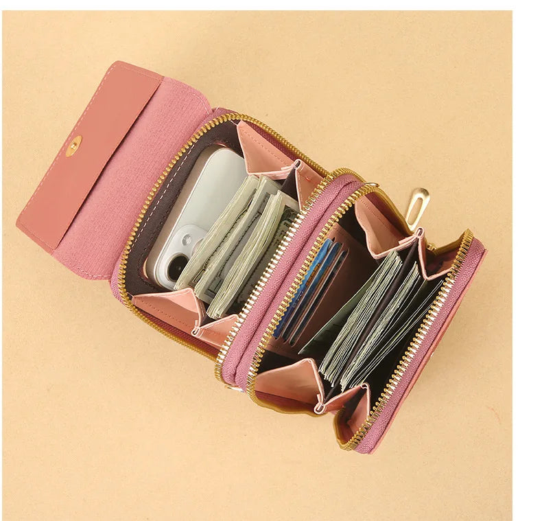 New transparent touchscreen phone bag trend simple crossbody small bag phone women's bag change bag vertical design