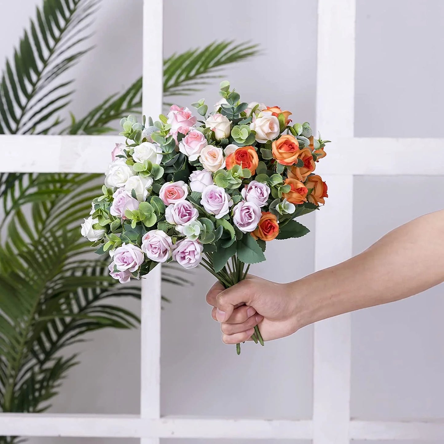 15 heads Artificial Silk Rose Flowers Bridal Bouquet for Home Wedding Floral Arrangement Garden Artificial Flowers DIYGift Decor