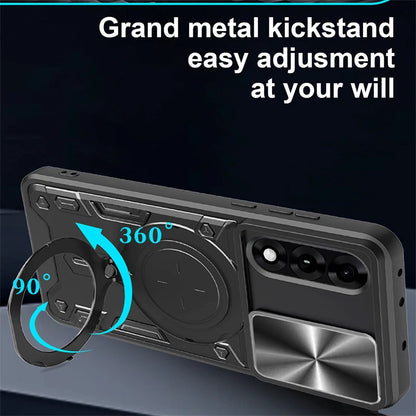 Armor Protection Slide Lens Phone Cover For OnePlus Nord 5 5G Case Car Magnetic Holder Ring Stand for One Plus 1+ Nord5 5G Funda